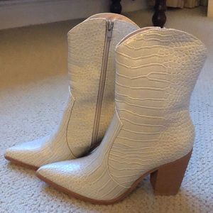 Embossed Western Booties